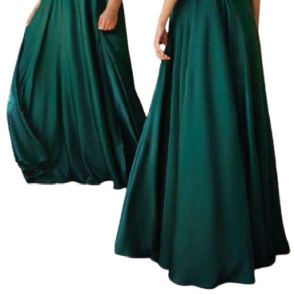 NWT Ladivine 7485 Soft satin Prom Dress Burgundy Size 4 - Picture 4 of 6